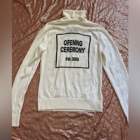 Opening Ceremony Tops - Opening Ceremony White Logo Crewneck Sweatshirt Unisex XS. Authentic